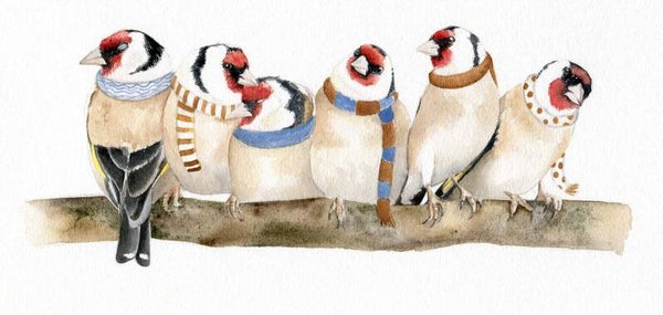 Knusse puttertjes op een tak