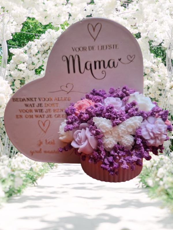 Voor de liefste mama - gepersonaliseerd bloemenplaque