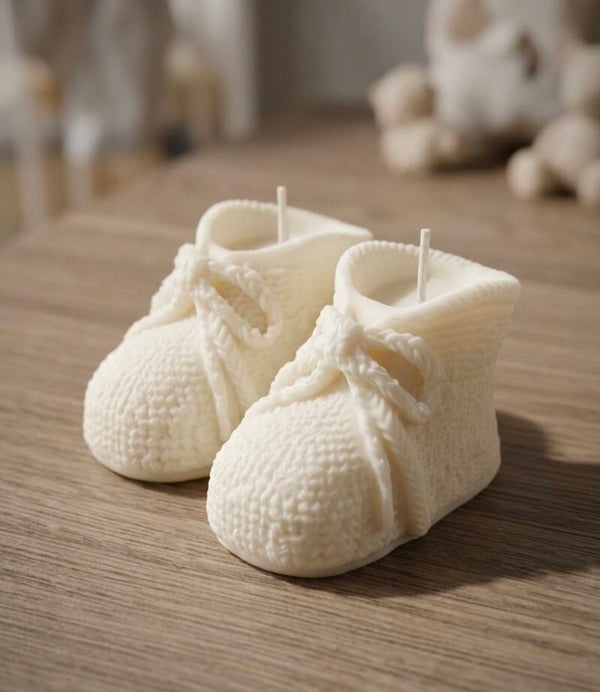 Babyschoentjes kaars (set van 2)