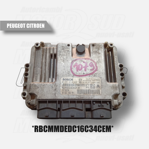 Centralina Motore ECU PEUGEOT 206 MK2 2000-2009 - RBCMMDEDC16C34CEM