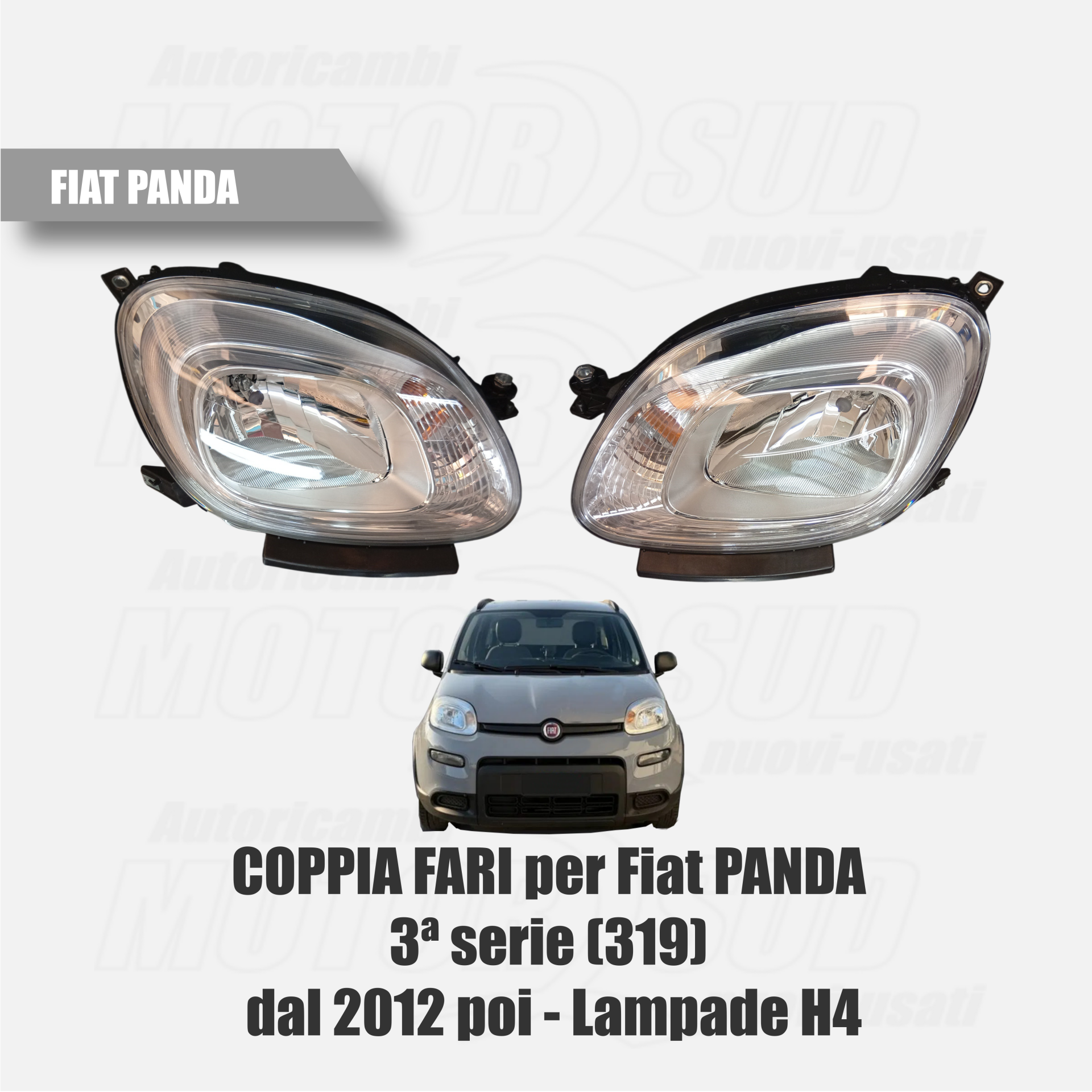 Coppia Fari Anteriori Originali DX + SX FIAT New PANDA dal 2012 in poi