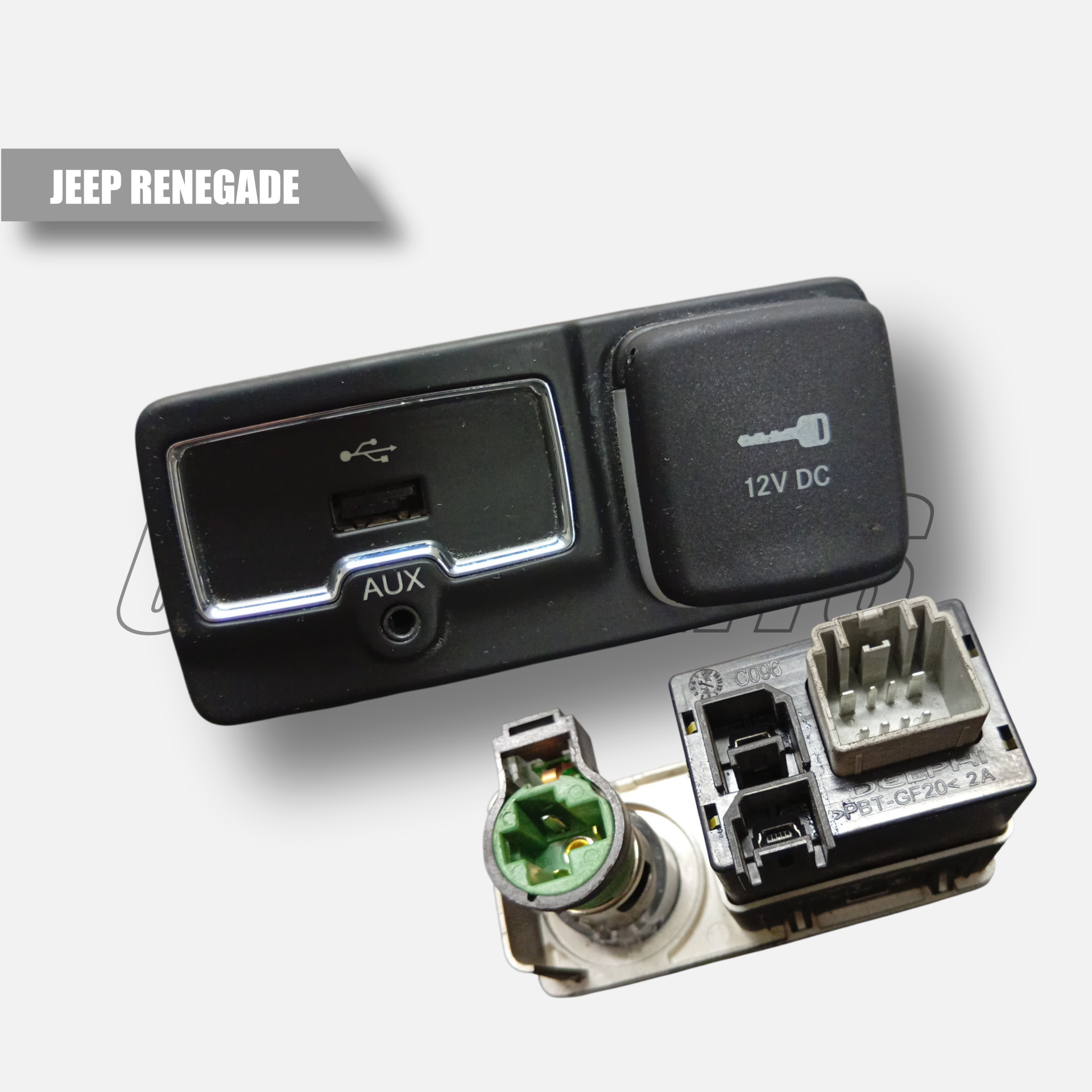 Presa AUX/USB 12V per Jeep Renegade 2014 in poi OE 735604055 o 07357049620