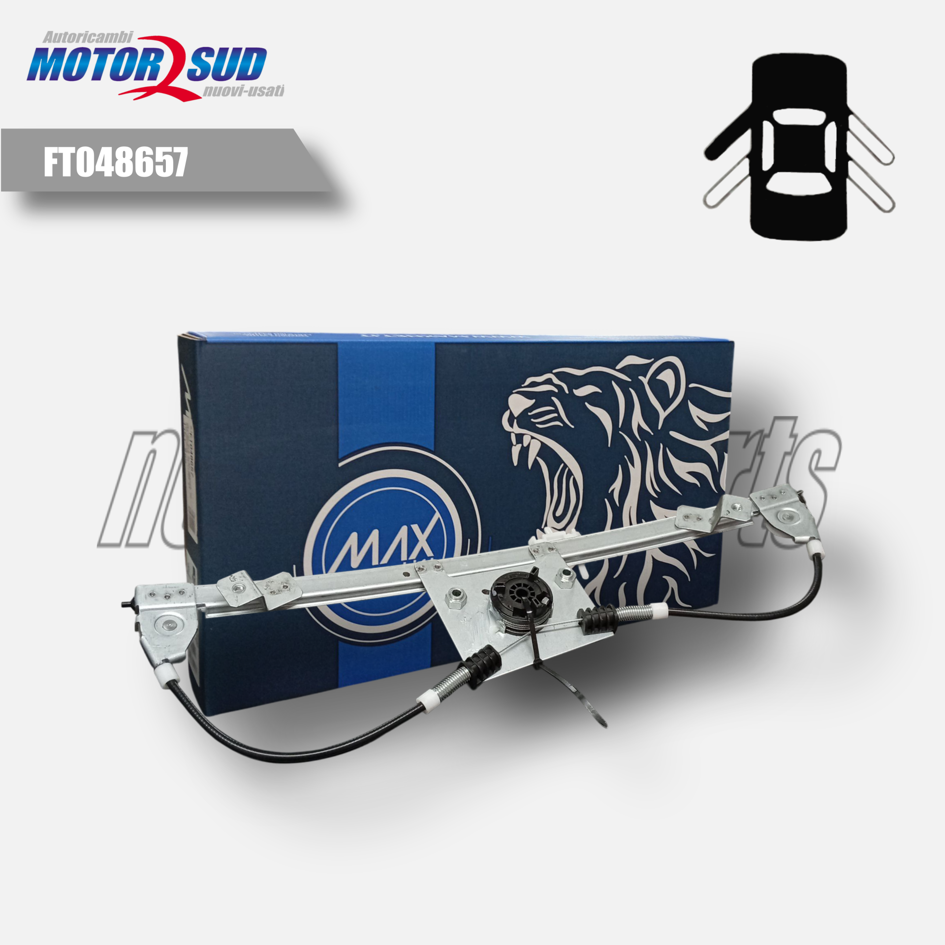 Cremagliera Alzacristallo Ant SX G.Punto 05> Evo 08> FT 048657