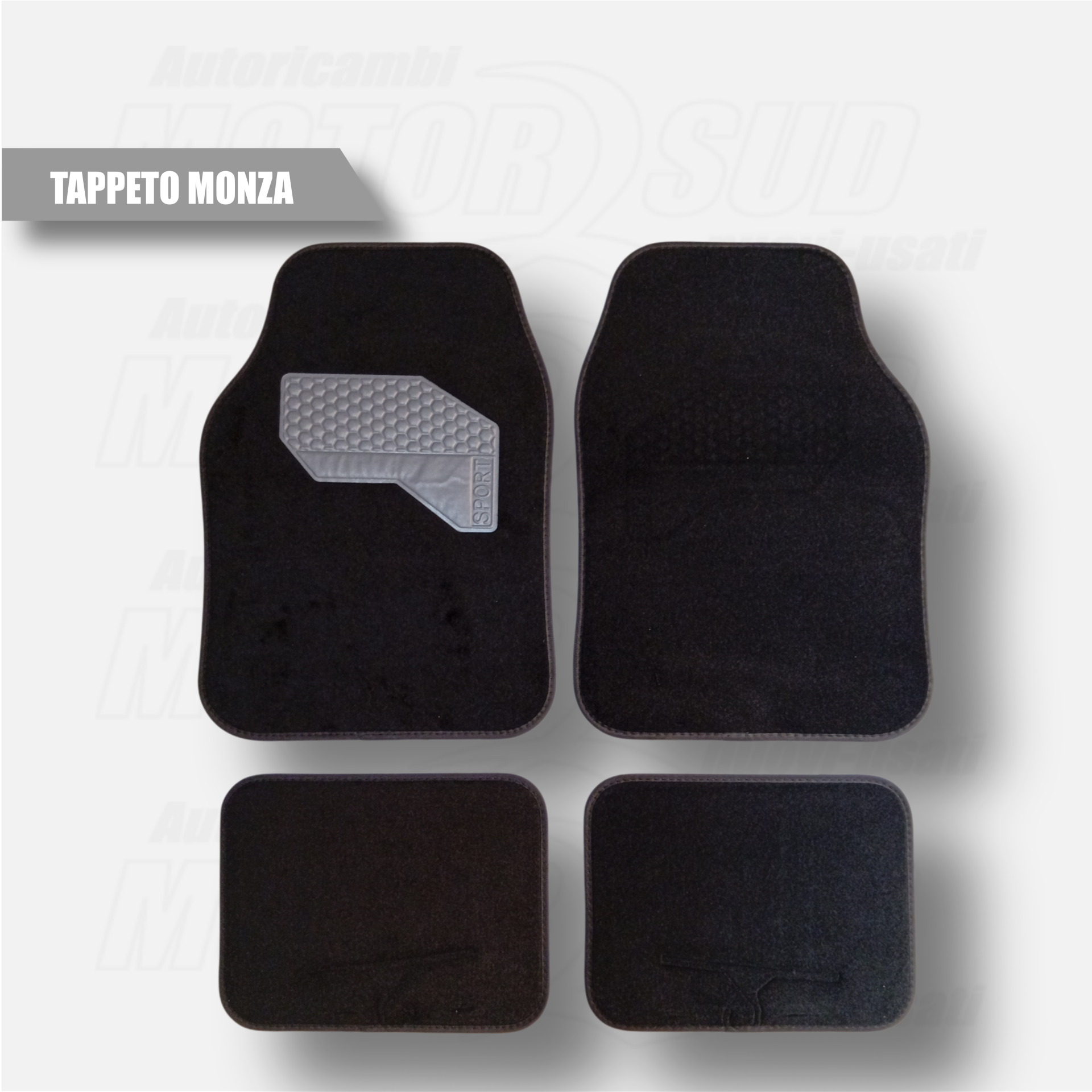 Tappetini Universali Moquette Antiscivolo Monza 4pz