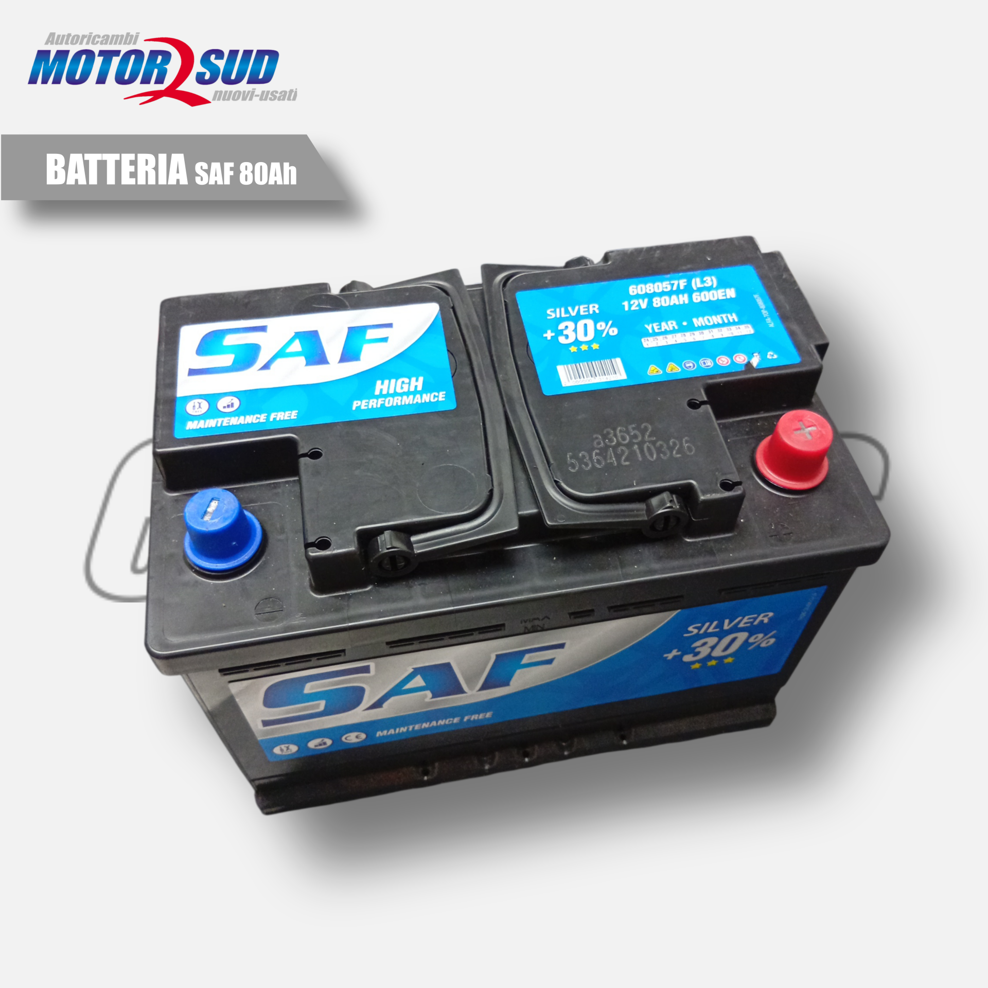 Batteria Auto 12V L3 80Ah 600EN Linea Silver