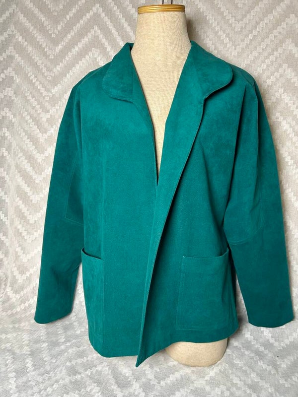 Woman’s Green faux suede blazer