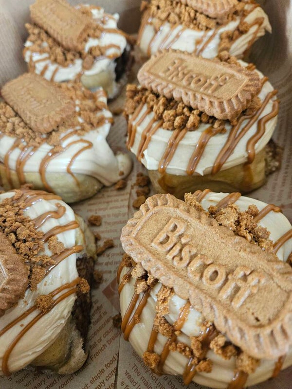 BISCOFF: Loaded with irresistible Biscoff sauce and a satisfying Biscoff crumble for a truly unique taste