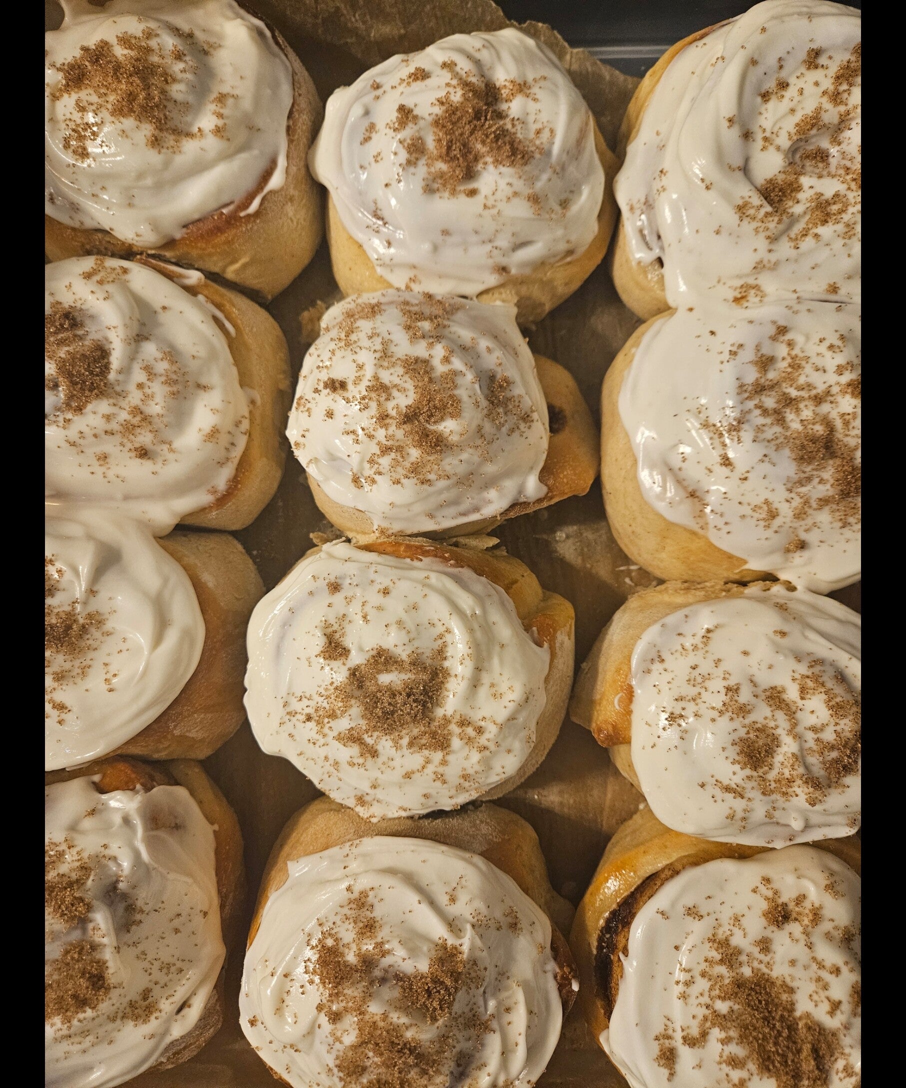 CLASSIC CREAM CHEESE: Our signature classic: soft, warm, and perfectly iced with our decadent créme cheese frosting