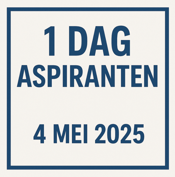 1 dag Aspiranten | 4 mei 2025