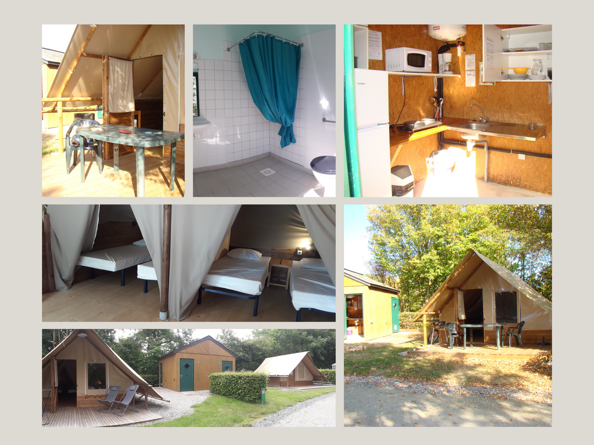 tente amazone, sanitaire privée, camping 3 étoilles, nature