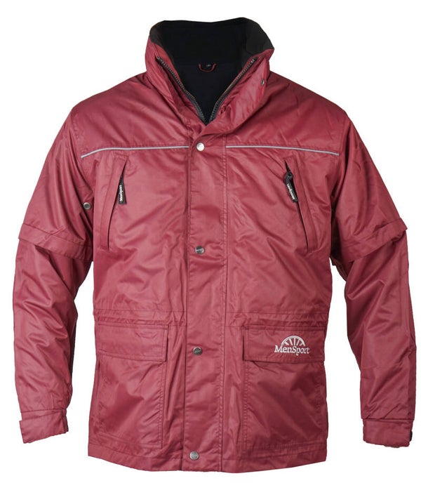 Winterjas, bruin, met logo Mensport, maat XS