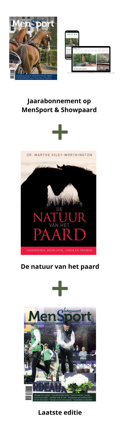 AANBIEDING – MenSport & Showpaard jaarabonnement + MenSport & Showpaard magazine + Hoefnet website + cadeautje, betalen per maand