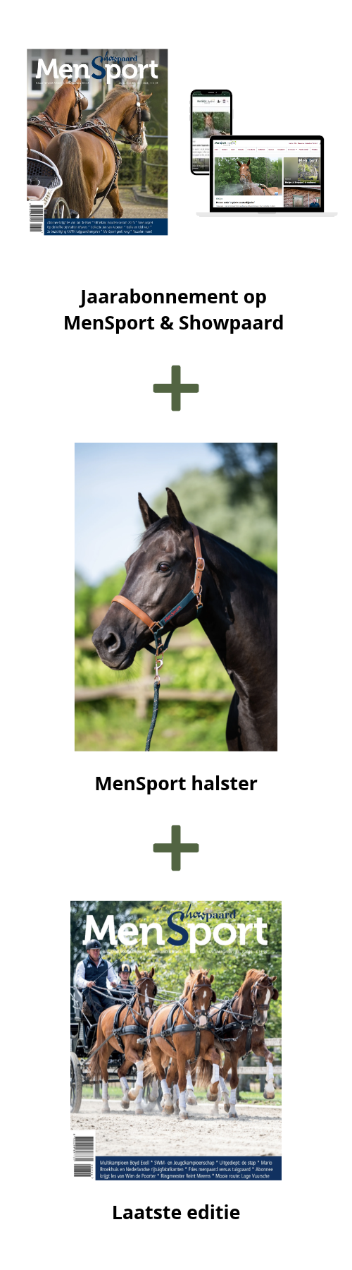 AANBIEDING – MenSport & Showpaard jaarabonnement + MenSport & Showpaard magazine + Hoefnet website + cadeautje, betalen per maand