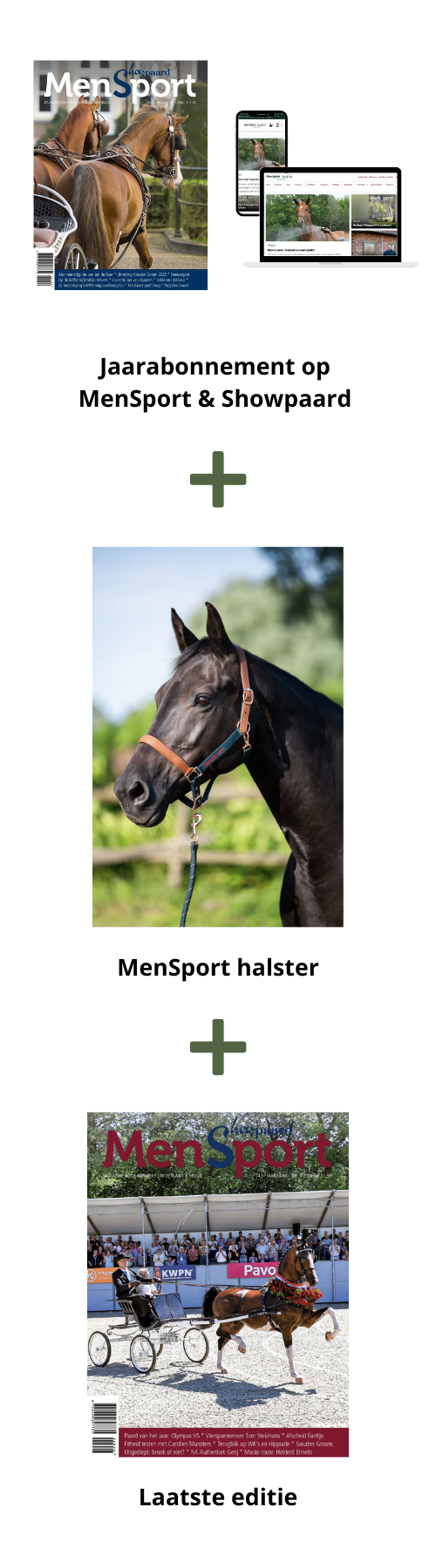 AANBIEDING – MenSport & Showpaard jaarabonnement + MenSport & Showpaard magazine + Hoefnet website + cadeautje, betalen per maand