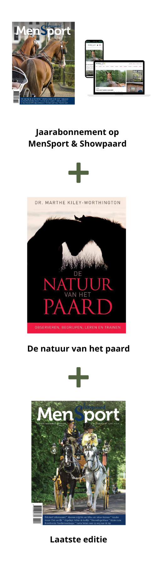 AANBIEDING – MenSport & Showpaard jaarabonnement + MenSport & Showpaard magazine + Hoefnet website + cadeautje, betalen per maand