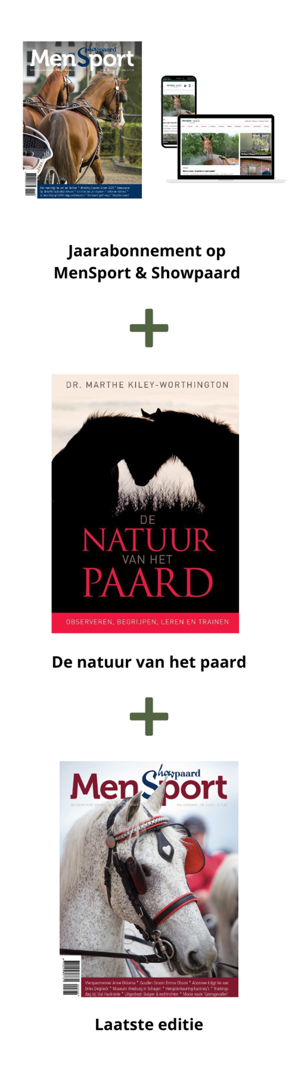 AANBIEDING – MenSport & Showpaard jaarabonnement + MenSport & Showpaard magazine + Hoefnet website + cadeautje, betalen per maand