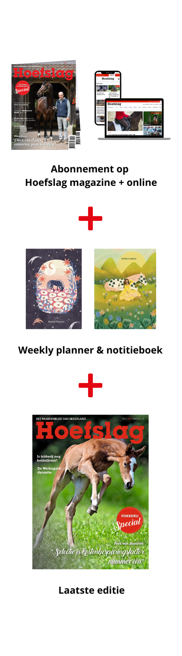 AANBIEDING – Hoefslag jaarabonnement, betalen per maand