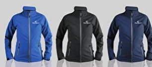 Softshell met Mensport-logo - zwart -  maat XS