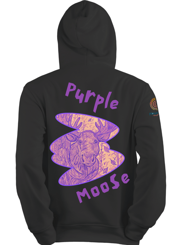 Hoodie: Purple Moose