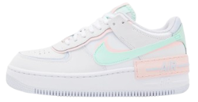 AF1 White & Aqua Blue & PInk