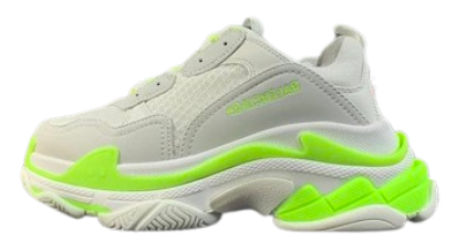 Triple S White & Lime Green
