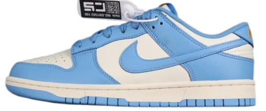 DNK Low White & Light Blue