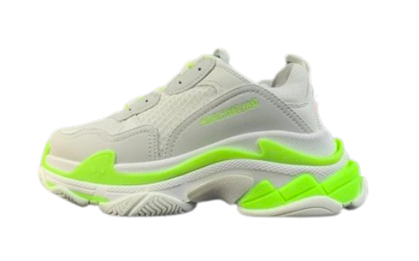 Triple S White & Lime Green