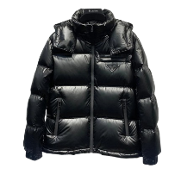 Pr4da Puffer Jacket Shiny Black