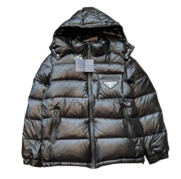 Pr4da Shiny Puffer Jacket Black 2