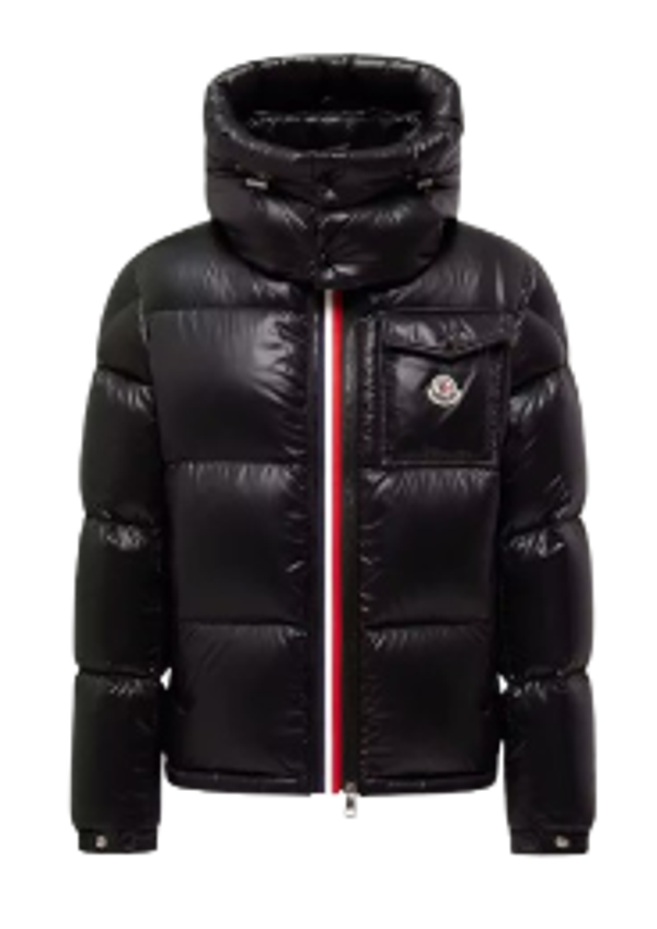 Moncler black red strip