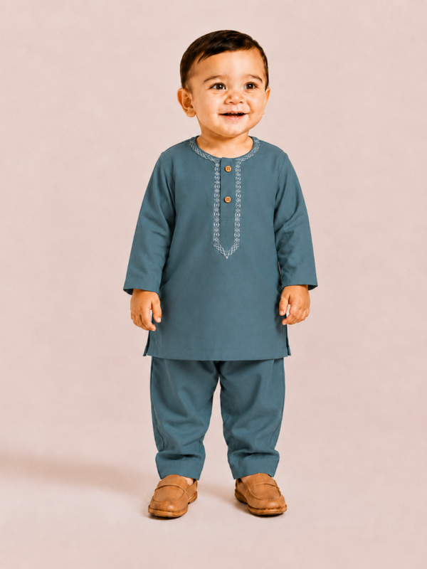 Blue Baby Boy Shalwar Kameez Set