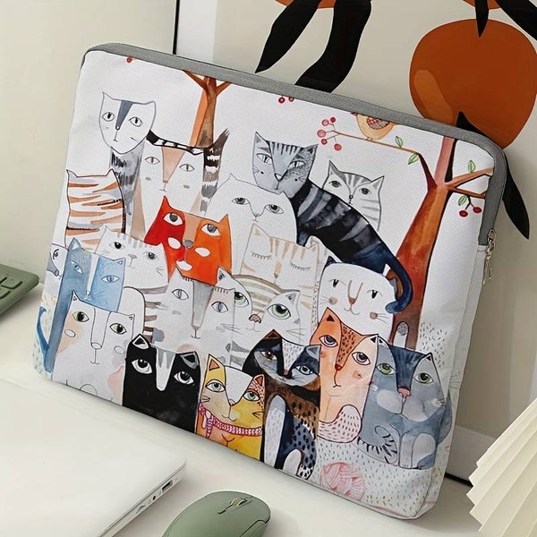 LAPTOP OPBERG HOES " CATS :