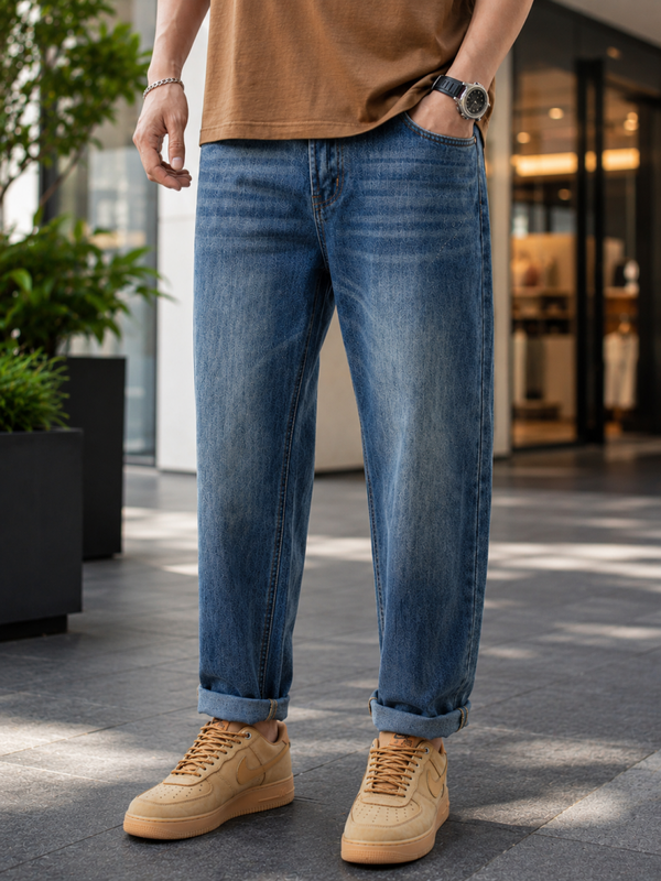Valorith Urban Flex Washed Straight-Leg Jeans