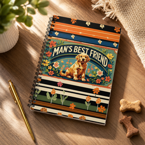 Man’s Best Friend Spiral Notebook – Dog Lover Journal & Writing Companion