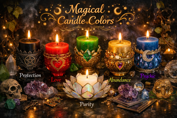Magical Candles Colors Digital Print Purity