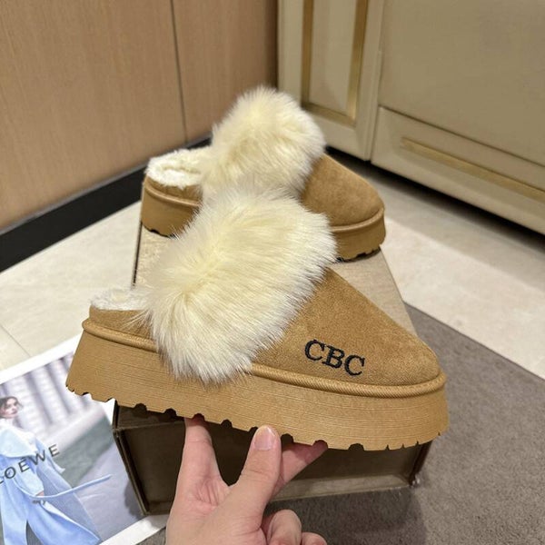 Cloud Luxe Faux Fur Platform House Slippers