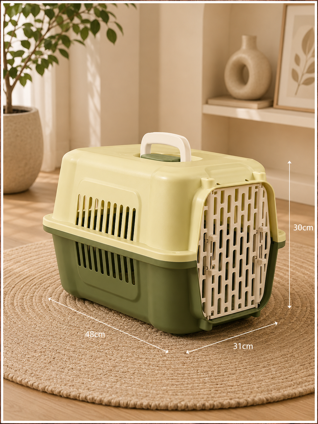 🐾 Urban Stripe Portable Pet Carrier