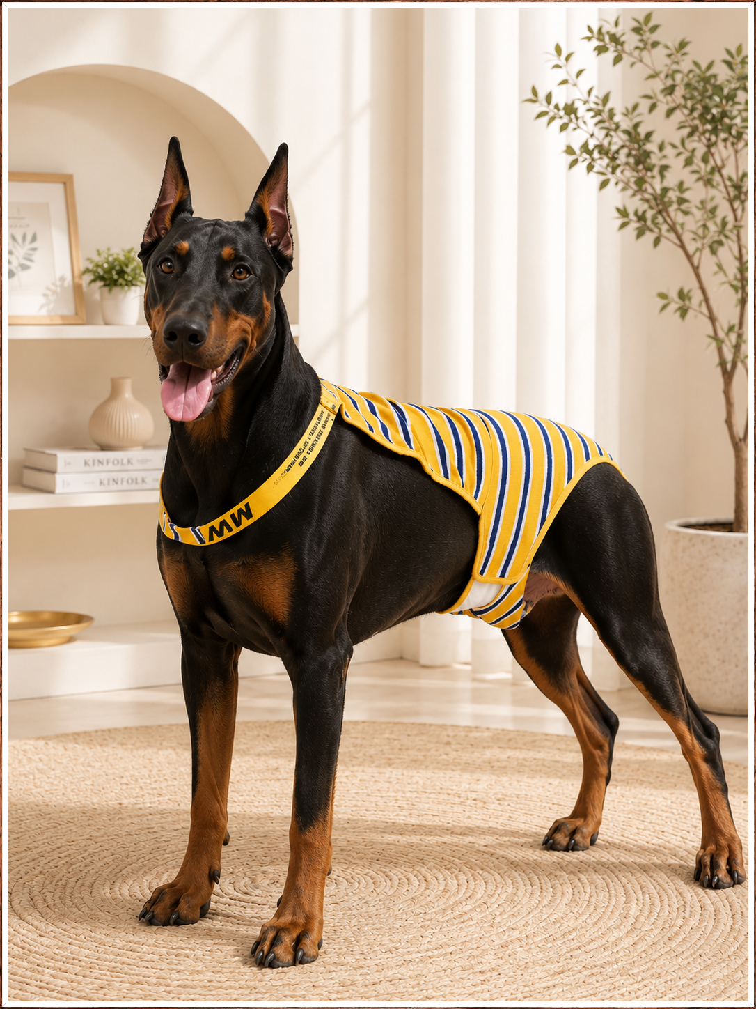 🐾 Golden Stripe Lounge Pet Vest