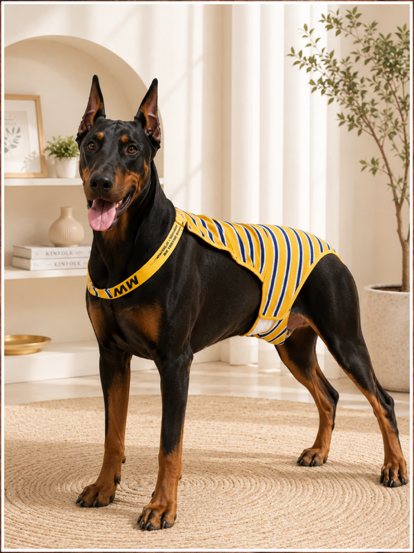 🐾 Golden Stripe Lounge Pet Vest