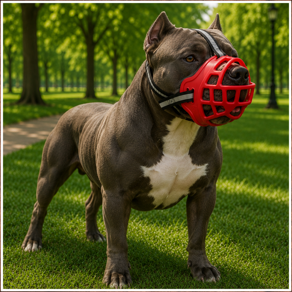 🐾 Breathable Anti-Bite Basket Dog Muzzle