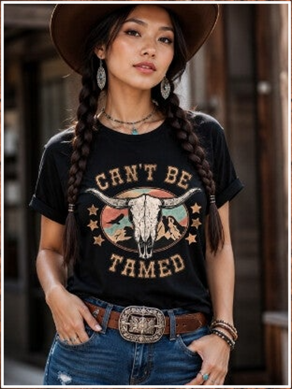 Can't Be Tamed Western Graphic Tee