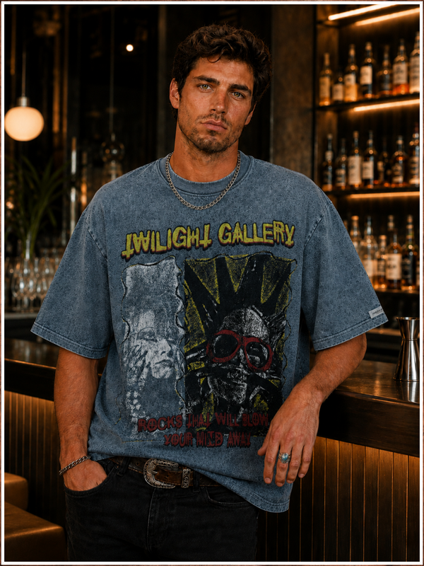 Twilight Gallery Washed Oversized Graphic T-Shirt