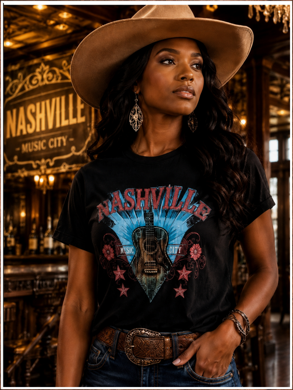 Nashville Vintage Guitar Graphic Tee