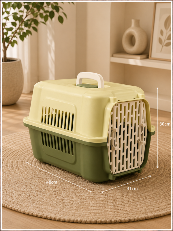 🐾 Urban Stripe Portable Pet Carrier