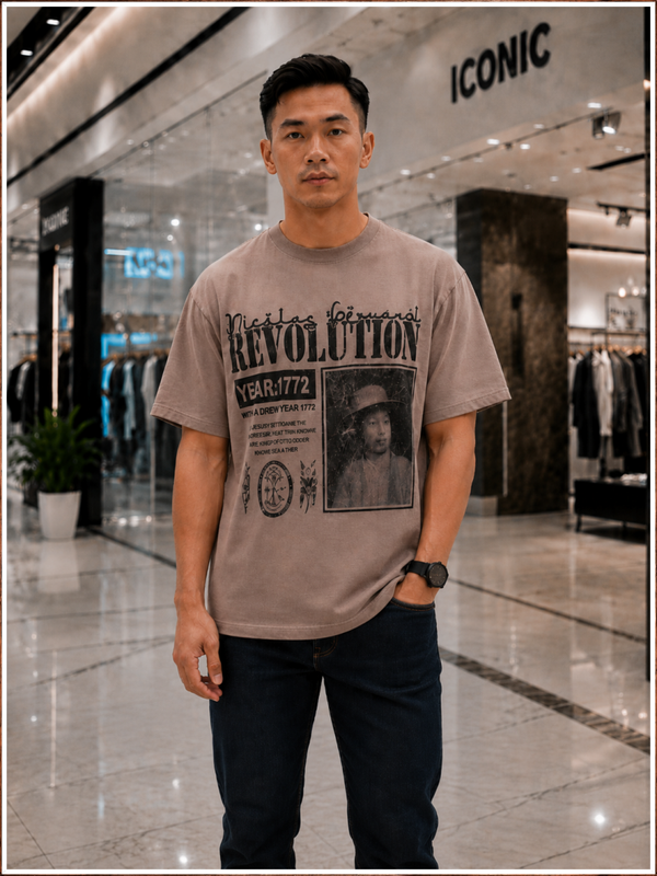 Revolution Washed Oversized Graphic T-Shirt