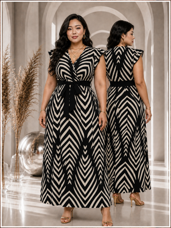 Midnight Mirage Curve Maxi Dress