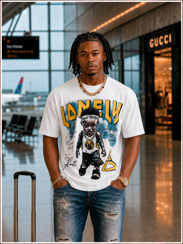 Lonely Hoops Oversized Graphic Tee Street Wear