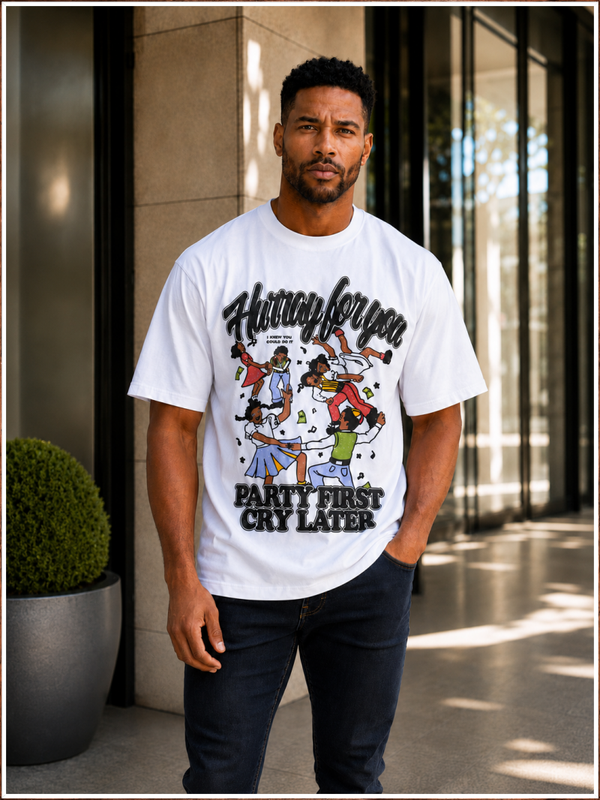 Hurray For You Graphic Round Neck T-Shirt
