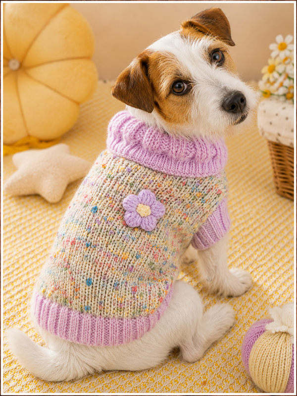 Pastel Bloom Cozy Pet Sweater Cute