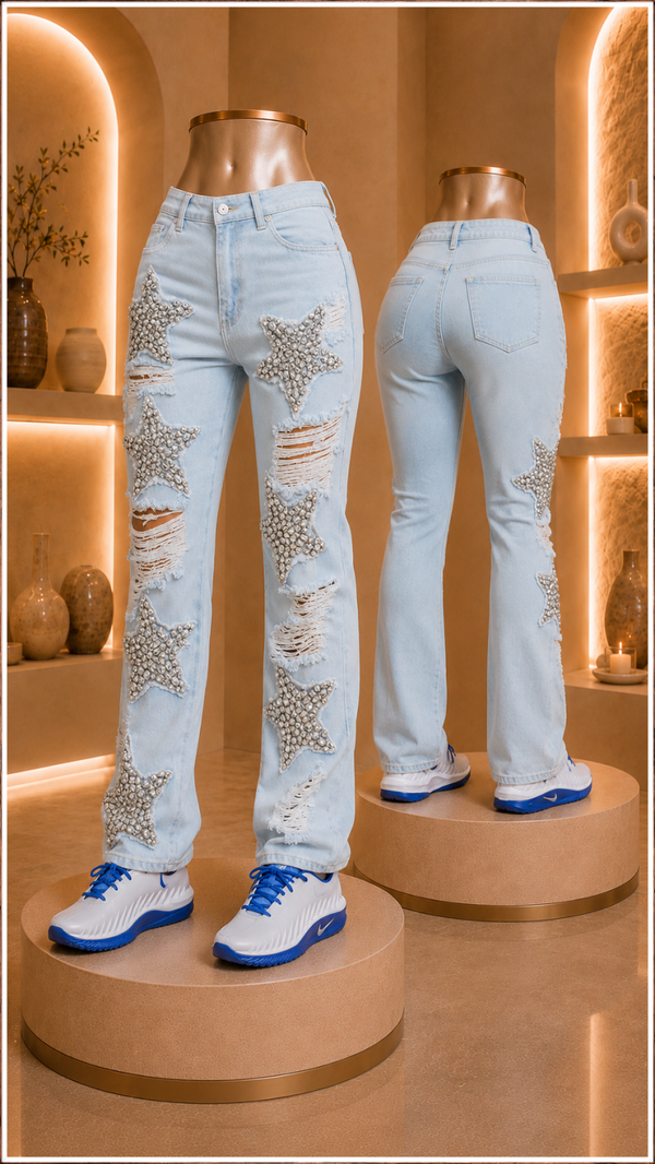 Starlight Luxe Rhinestone Boyfriend Jeans